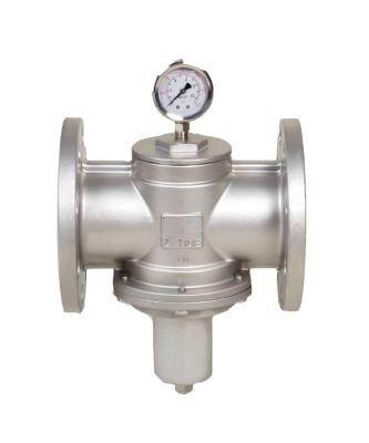 China Industrial direct acting pressure reducing regulator valve in SS316 material with flange for water, potable water and industrial sectors for sale