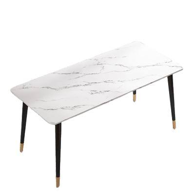 China (Other) modern simple adjustable nordic luxury marble dining table household dining table set rock dish and chair combination light for sale