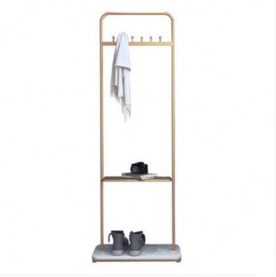 China (Other)Adjustable Fashion Styling Metal Coat Rack With Shoe Rack Hotel Coat Rack for sale