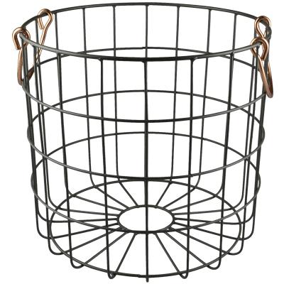 China Household Multi-Function Dirty Iron INS Simple Round Clothes Storage Basket Clothes Toilet Storage Basket Clothes Storage Basket for sale