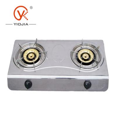 China Household Double Burner Stainless Steel Gas Stove (JK-212SM) for sale