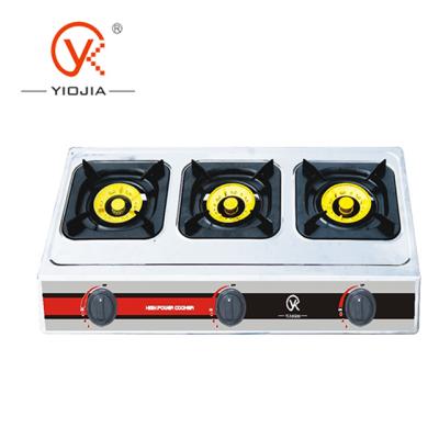 China Hotel New Tabletop 3 Burner Gas Stove with Regulator and Hose (JK-308SM) for sale