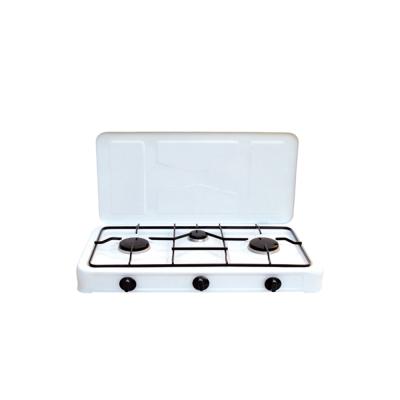 China Household Painting Gas Stove with Cover with 3 Burners for sale