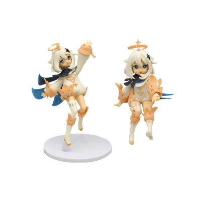 China ABS Peripheral Animation Ornaments Lovely Girls Genshin Impact Game Characters Paimon Action Anime Figure Toys For Children for sale