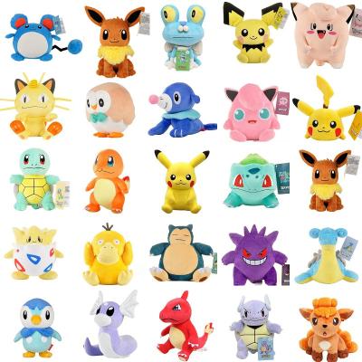 China 25cm Portable Soft Stuffed Plush Toy Doll Pika Kids Girls Boys Girls Bulbasaur Charmander Squirtle Plushie Push Up Toys For Kids Gift for sale