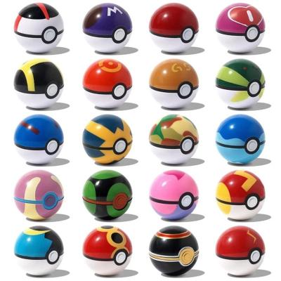 China Plastic Doll Multicolor Push Pet Monday 16 Style 7cm Ball Head Capsule Pokeball With 2-3Cm Figures Toys For Children As Gifts for sale