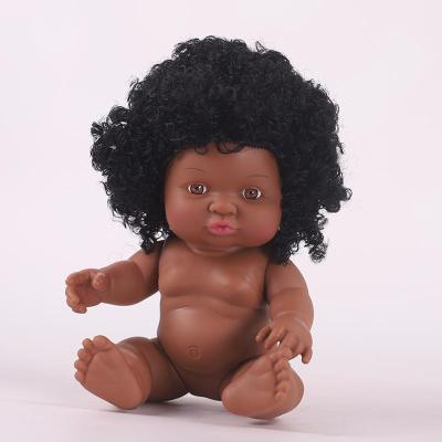 China Realistic African American Barbie Doll Toys Newborn Black Reborn Dolls Skin 25-30cm Interactive Naked Baby for Kids Gifts for sale