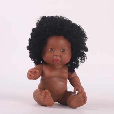 China Real Skin 11.5inch African American Realistic Naked Newborn Reborn Black Dolls Interactive Baby Doll Toy Kids Girls Toy for Children Gift for sale