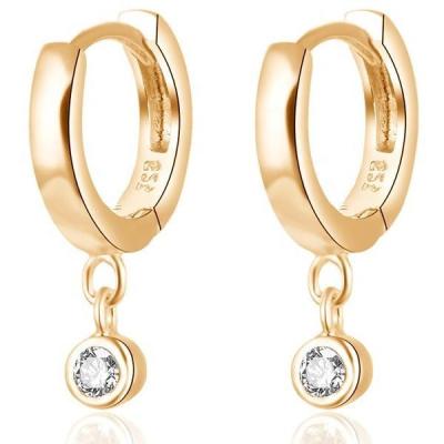 China Silver Plated Women 925 Sterling Jewelry Cute Gold Earring Earrings for sale