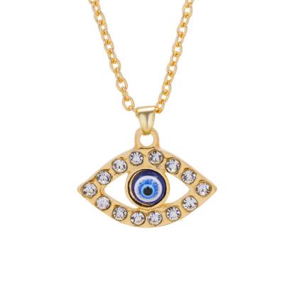 China Trendy Creative Devil Eye Statement Necklace Fashion Rhinestone Rhinestone Choker Luminous Necklaces For Women for sale