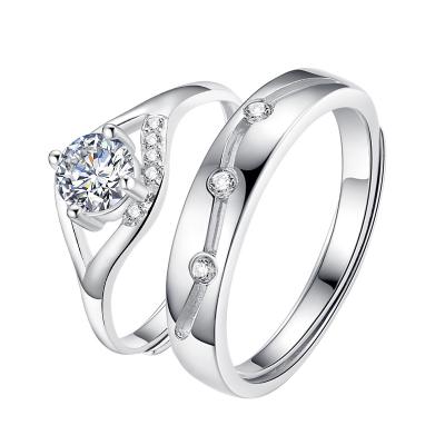 China 5204 Amazon Design Popular Anniversary 925 Ethnic Silver Porcelain CZ Good Rings To Add To White Gold Plated for sale