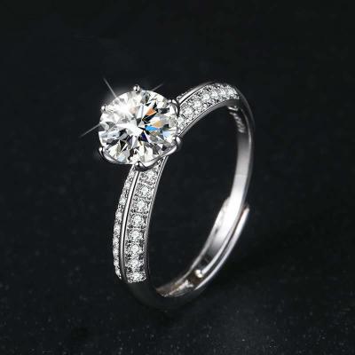 China Romantic High-end Silver Diamond Ring Ladies Ring Ladies Ring Crystal Design S925 Fashion for sale