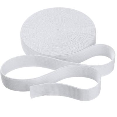 China High Quality Designer Elastic Flat Textile White Black Foldable Elastic Sharpening Tape For Sewing for sale