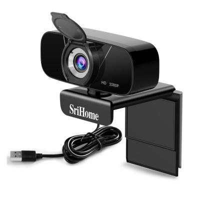 China SriHome 360 ​​Degree Adjustment USB 1080P PC Plug & Play Hot Selling Rotatable Webcam With Cover Built In MIC for sale