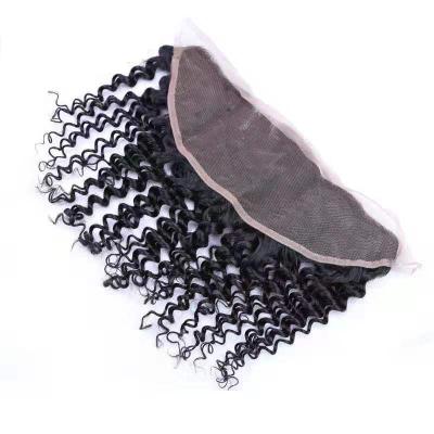 China Lots 100% Hand Crochet Brazilian Human Hair Deep Wave Lace Closure Block 13*4 Multi-size Marker Bubble Color Lace Hair for sale