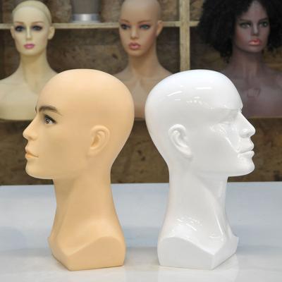 China High Quality Realistic Wig Display Wig Display PVC Male Mannequin Head for sale