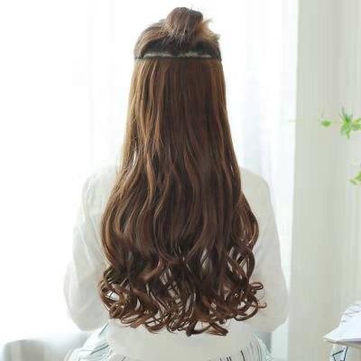 China 5 Clip Large Curly Loose Wave Stain Supply Dense Hair Piece Pear Flower Bun Dab Hair Trend 5 V-tip Clamp Hair Extensions Dense Fluffy Headwear for sale