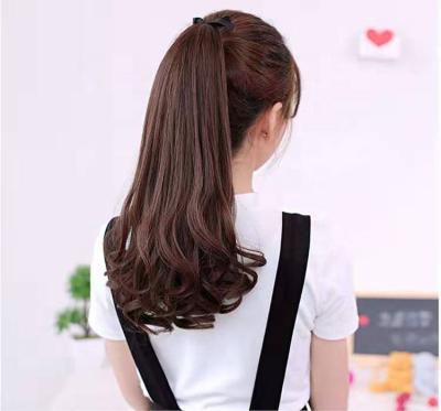 China Matte high temperature loose hair matte binding loose ponytail ponytail ponytail hair bandage ponytail hair tieback pear flower fiber wave woman ponytail hair for sale