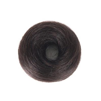 China Bud Fluffy Curly Flowers Human Female Hair Wigs Wholesale Buns Double Head Ball Straight Hair Circle Hot for sale