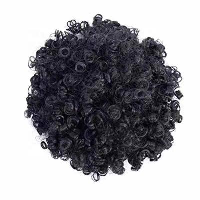 China Caterpillar Curls Synthetic Drawstring Fashion Hair Bun Accessories Bun Hair Bun Clips Hair Pieces For Africa Women Black Wig Bun for sale