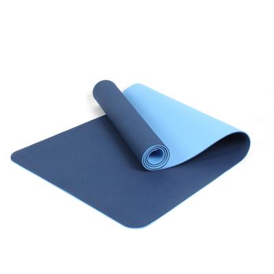 China Custom Huayi Strip Yoga Mat Double Layer Non-Slip Waist Yoga Mat Cheap Custom Printed Non Slip Yoga Mat for sale