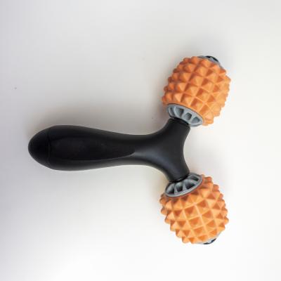 China Best Fitness Bodybuilding HUAYI Bodybuilding Roller Yoga Massager Tool Massage Roller Y-shaped Stick Massage Stick for sale