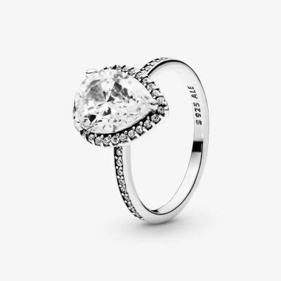 China Women's Engagement 925 Sterling Silver Rings 1Carat Moissanite Diamond for sale