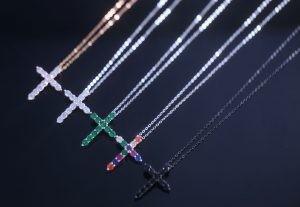 China ODM 925 Sterling Silver Neckalce Diamond Cross Pendant Jewelry for sale