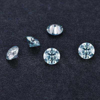 China Coloured Blue Lab Created Loose Moissanite Gemstones Diamonds 3mm for sale