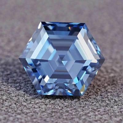 China Hexagon Cut Sapphire Grey Loose Moissanite Gemstones Diamond Jewelry for sale