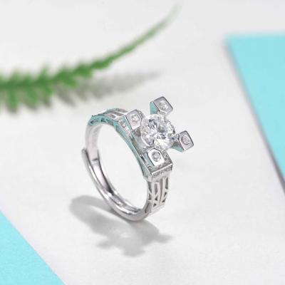 China 1ct Engagement Moissanite Jewelry Women Wedding Infinity Ring ODM for sale