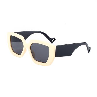 China Fashion UV400 Colored Plastic Luxury Men's Vintage Brand Sun Glass Thick Frame Sunglasses for sale