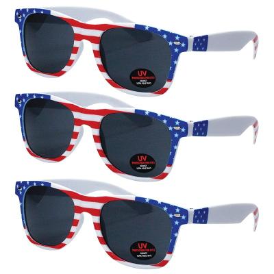 China Fashion Sunglasses Wholesale Fashion Unisex Adult Sun Glasses Shade Promotional American National Flag Sunglasses for sale