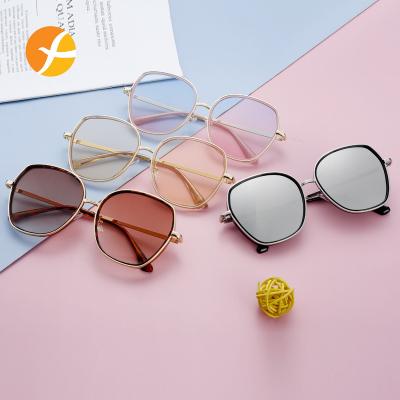 China Wholesale Online Multi Color Anti UV400 Men Women Modern Branded Sunglasses With Metal Frames for sale