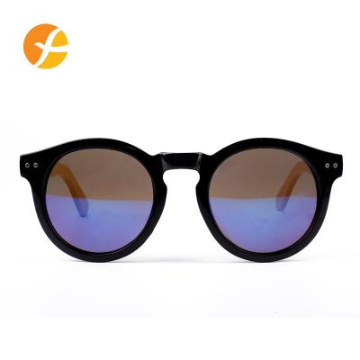 China Classic Round Uv400 Anti Sun Glasses Men Women UV400 Polarized Sunglasses With Black Frames for sale