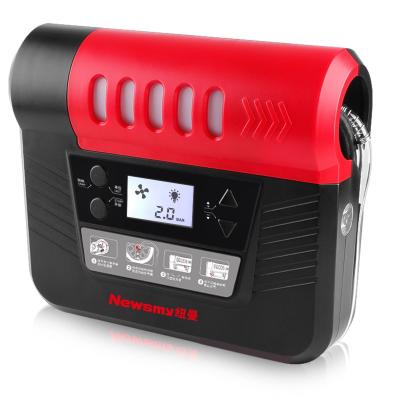 China Tire Pressure Monitor 12V 120W 80PSI Multi-Function Tire Pressure Preset Digital Display Tire Repair Emergency Light Portable Car Compressor for sale