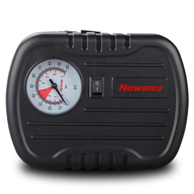 China Portable Motor Vehicle Inflatable Dinghy Tire Pressure Monitor 12V 45W Black Emergency One-Key Car Pump Inflator for sale