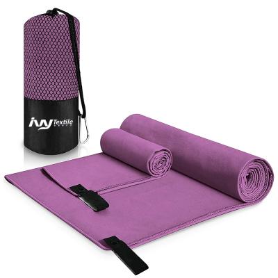 China 2021 Viable Hot Selling High Quality Customized Quick Dry Sports Gym Towel In Mesh Bag for sale