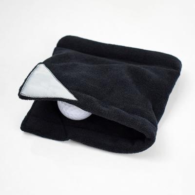 China Single Quality Terry Double Layer Wet And Dry Golf Towels Custom Logo With Clip for sale