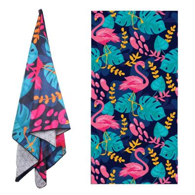 China 80*160cm Viable Microfiber Quick Dry Recycled Design Your Own Oversized Beach Towel for sale