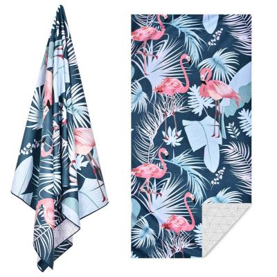 China 80*160cm Custom Sublimation Standard Viable Logo Sand Free Quick Dry Beach Towel for sale