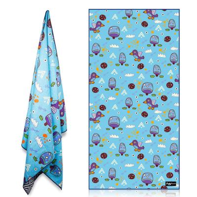 China Moq low private label QUICK DRY beach swim pool sand digital printed lightweight quick dry chic towel for sale