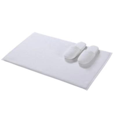 China Absorbent Jacquard Hotel Cotton Bathroom Floor Terry Towel Single Thick White 100% Bath Mat for sale