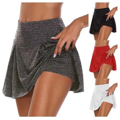 China Women's Pure Color Mini Shorts Skirt Tennis Shorts Summer Women's Fitness Breathable Running Sportswear Yoga for sale