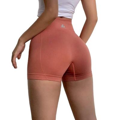 China Breathable High Waist Design Yoga Shorts Hip-Rising Sports Tights Plastic 100% Polyester Fiber for sale