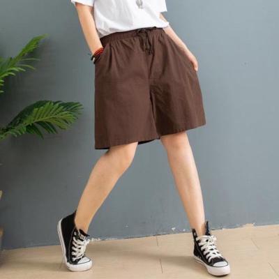 China Plus size exported good quality women's solid color five point pants leggings for sale