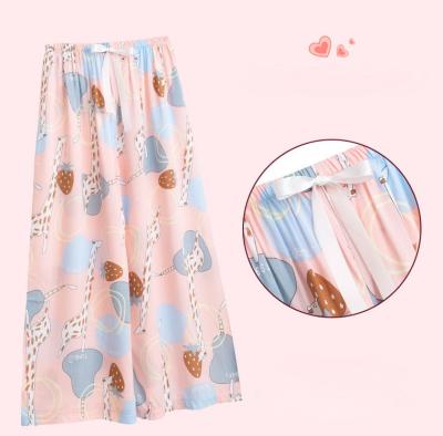 China High Quality Cheap Cotton Printed Wide Leg Pants Plus Size for sale