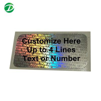 China High Quality Waterproof Security 3D Hologram Anti-Fake Sticker for sale