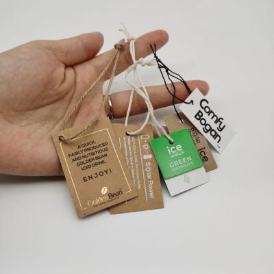 China Sustainable New Design Paperboard High Quality Paper Clothes Brand Tag Hanger Label for sale