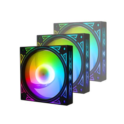 China Custom LOGO RF RGB Computer Changing Light Multiple Modes Computer Case 2022 New Style Fan for sale